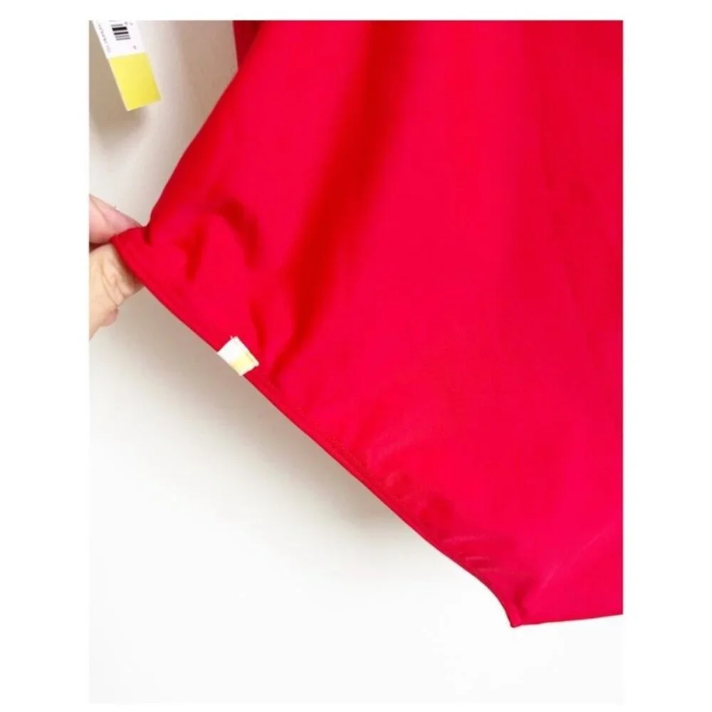 Summersalt Tie Waist Backflip Hibiscus & Red Lava One-Piece, new with tags - Picture 3 of 5